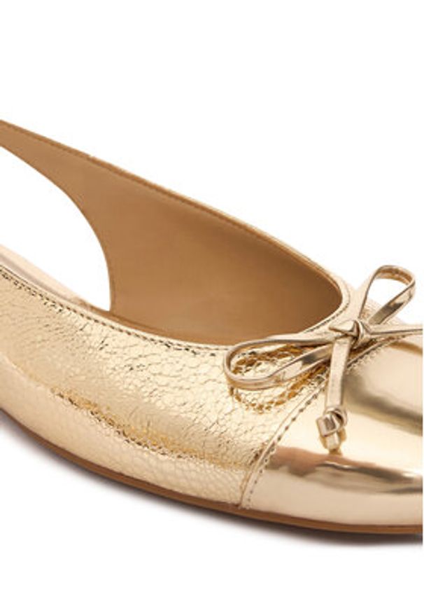 MICHAEL Michael Kors Baleriny Piper Sling 40S6PIFP1M Złoty. Kolor: złoty. Materiał: skóra, syntetyk