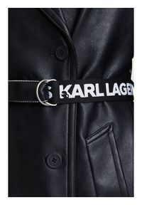 Karl Lagerfeld Jeans Płaszcz przejściowy A3W15047 Czarny Relaxed Fit. Kolor: czarny. Materiał: skóra #3