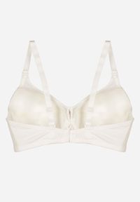 Born2be - Jasnobeżowy Biustonosz z Koronką i Transparentną Wstawką Heliphine. Kolor: beżowy. Materiał: koronka. Wzór: koronka #5