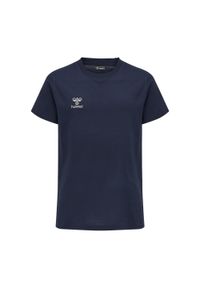 Dziecięca bawełniana koszulka Hummel Move Grid. Kolor: niebieski. Materiał: bawełna. Sport: piłka nożna #1