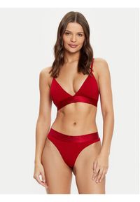 Calvin Klein Underwear Biustonosz braletka Lightly Lined Triangle 000QF7994E Bordowy. Kolor: czerwony. Materiał: syntetyk, bawełna #7