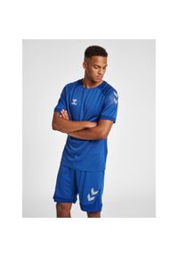 Poliester jersey Hummel Lead. Kolor: niebieski. Materiał: jersey, poliester