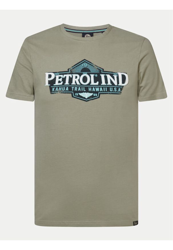 Petrol Industries T-Shirt M-1040-TSR602 Zielony Regular Fit. Kolor: zielony. Materiał: bawełna