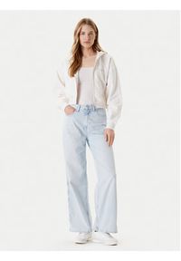 Tommy Jeans Bluza Linear DW0DW21163 Écru Boxy Fit. Materiał: bawełna