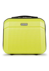 Solier - Kuferek podróżny mały ABS STL945 żółty. Kolor: żółty. Materiał: materiał