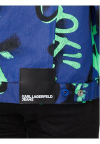 Karl Lagerfeld Jeans Kurtka jeansowa 241D1402 Niebieski Regular Fit. Kolor: niebieski. Materiał: bawełna #4