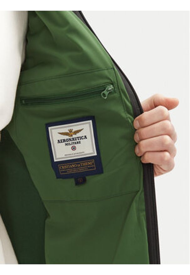 Aeronautica Militare Kurtka przejściowa 251AF498F559 Zielony Regular Fit. Kolor: zielony. Materiał: syntetyk