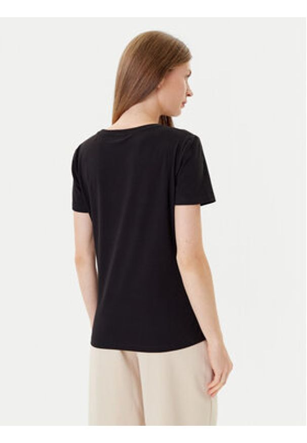 Guess T-Shirt V5YI13 J1314 Czarny Regular Fit. Kolor: czarny. Materiał: bawełna