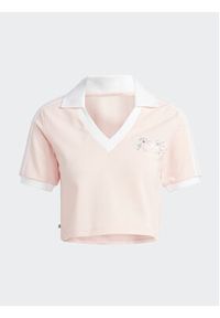 Adidas - adidas Polo Crop Polo Shirt IP3757 Różowy. Typ kołnierza: polo. Kolor: różowy. Materiał: syntetyk #4