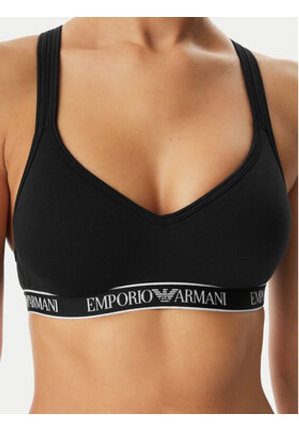 Emporio Armani Underwear Biustonosz sportowy EW000447 AF19026 UC001 Czarny. Kolor: czarny. Materiał: bawełna