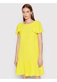 Sukienka codzienna DKNY. Okazja: na co dzień. Kolor: żółty. Typ sukienki: proste. Styl: casual #1