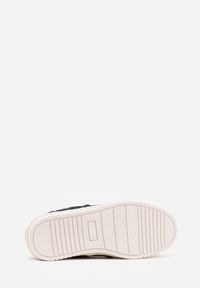 Born2be - Granatowe Półbuty Ozdobione Plecionką i Wiązaniem Ariemare. Okazja: na co dzień. Kolor: niebieski. Materiał: jeans. Wzór: aplikacja. Styl: klasyczny, casual, elegancki #4