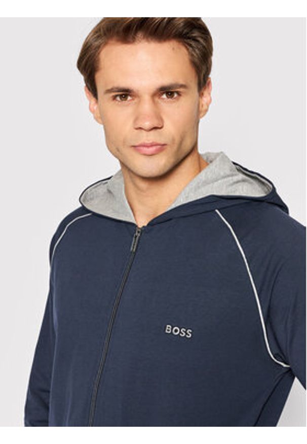 BOSS - Boss Bluza Mix&Match 50469540 Granatowy Regular Fit. Kolor: niebieski. Materiał: bawełna