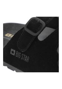 Big-Star - Klapki damskie Big Star, cholewka z materiału tekstylnego z dwoma regulowanymi paskami i sprzączkami, czarne, TT274531. Okazja: na co dzień. Kolor: czarny. Materiał: materiał. Wzór: paski. Sezon: lato. Styl: elegancki, klasyczny, casual #6