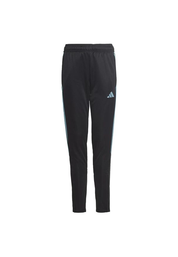 Adidas - Spodnie dla dzieci adidas Tiro 23 Club Training. Kolor: wielokolorowy, niebieski, czarny. Materiał: dresówka, materiał. Sport: fitness
