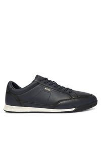 BOSS Sneakersy Nitan 50552880 Granatowy. Kolor: niebieski. Materiał: skóra
