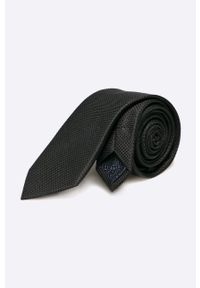 Jack & Jones - Krawat. Kolor: czarny. Materiał: materiał. Wzór: gładki