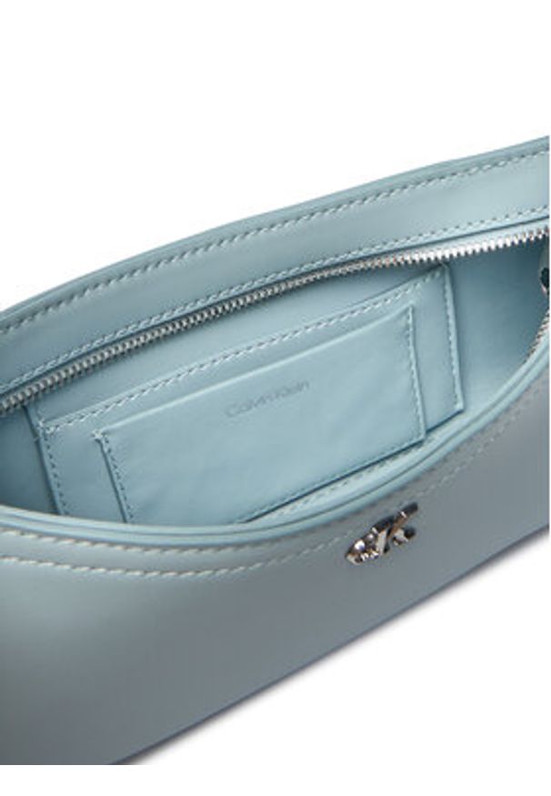Calvin Klein Torebka Ck Small Shoulder Bag LV04F3170G Błękitny. Kolor: niebieski. Materiał: skórzane