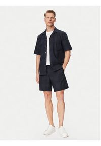 BOSS Szorty materiałowe Sandrew 50559371 Granatowy Regular Fit. Kolor: niebieski. Materiał: bawełna #5