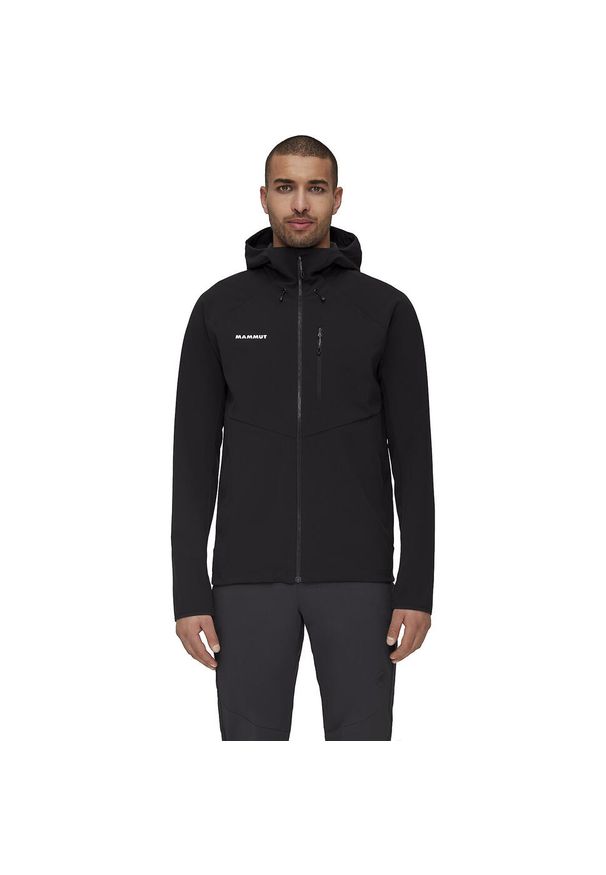 Kurtka softshell męska Mammut Ultimate Comfort SO. Kolor: wielokolorowy, czarny, szary. Materiał: softshell
