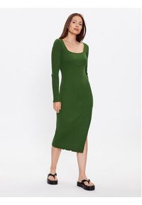 Glamorous Sukienka dzianinowa CA0334 Zielony Slim Fit. Kolor: zielony. Materiał: dzianina, bawełna #3