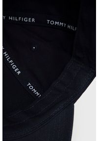 TOMMY HILFIGER - Tommy Hilfiger czapka bawełniana kolor granatowy z aplikacją. Kolor: niebieski. Materiał: bawełna. Wzór: aplikacja #2