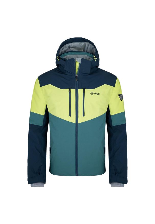 Męska kurtka narciarska Kilpi SION-M. Kolor: wielokolorowy, zielony, szary, żółty, niebieski. Sezon: zima. Sport: narciarstwo