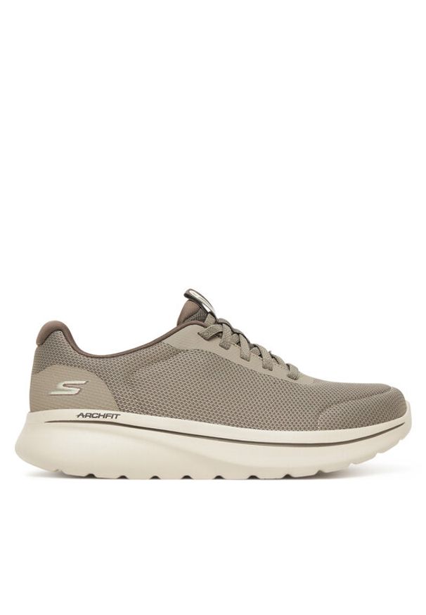 skechers - Skechers Sneakersy Go Walk Arch Fit N-Joy 217078 TPE Szary. Kolor: szary. Materiał: materiał