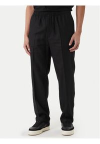 Calvin Klein Spodnie materiałowe LV04LF619G Czarny Straight Fit. Kolor: czarny. Materiał: bawełna #1