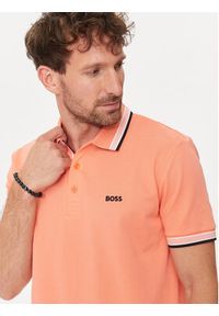 BOSS - Boss Polo Paddy 50469055 Pomarańczowy Regular Fit. Typ kołnierza: polo. Kolor: pomarańczowy. Materiał: bawełna #5