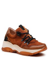 Hispanitas Sneakersy Andes HI222289 Brązowy. Kolor: brązowy. Materiał: skóra, zamsz