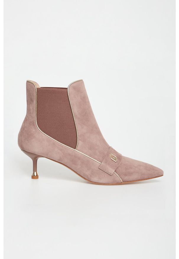 Liu Jo - Botki damskie zamszowe LIU JO. Materiał: zamsz