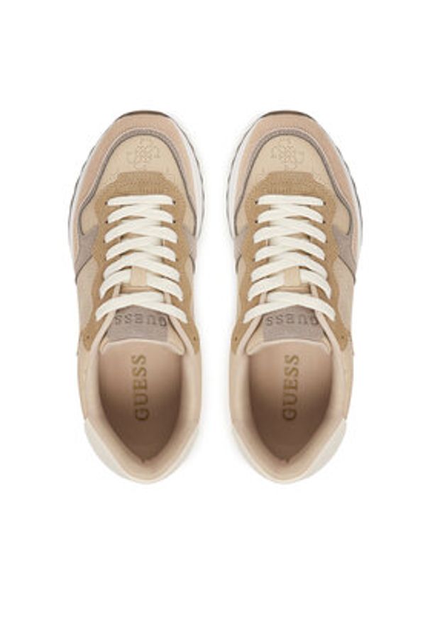 Guess Sneakersy FLPVN5 FAB12 Beżowy. Kolor: beżowy. Materiał: skóra