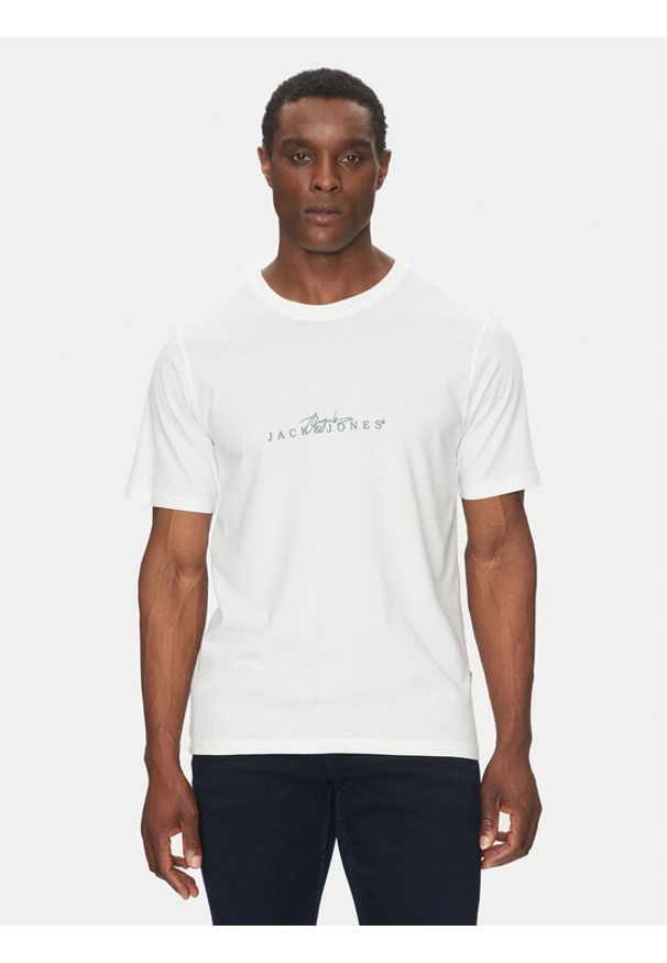Jack & Jones T-Shirt Varenna 12273163 Biały Regular Fit. Kolor: biały. Materiał: bawełna