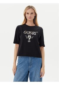 Guess T-Shirt V4YI06 I3Z14 Czarny Relaxed Fit. Kolor: czarny. Materiał: bawełna
