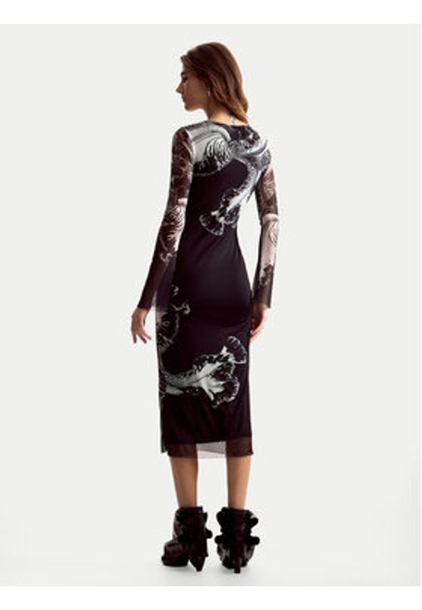 Desigual Sukienka codzienna Reims Lacroix 26SWVK53 Czarny Regular Fit. Okazja: na co dzień. Kolor: czarny. Materiał: syntetyk. Typ sukienki: proste. Styl: casual