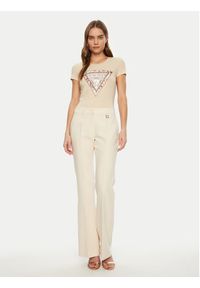 Guess T-Shirt W5RI22 J1314 Écru Regular Fit. Materiał: bawełna #4