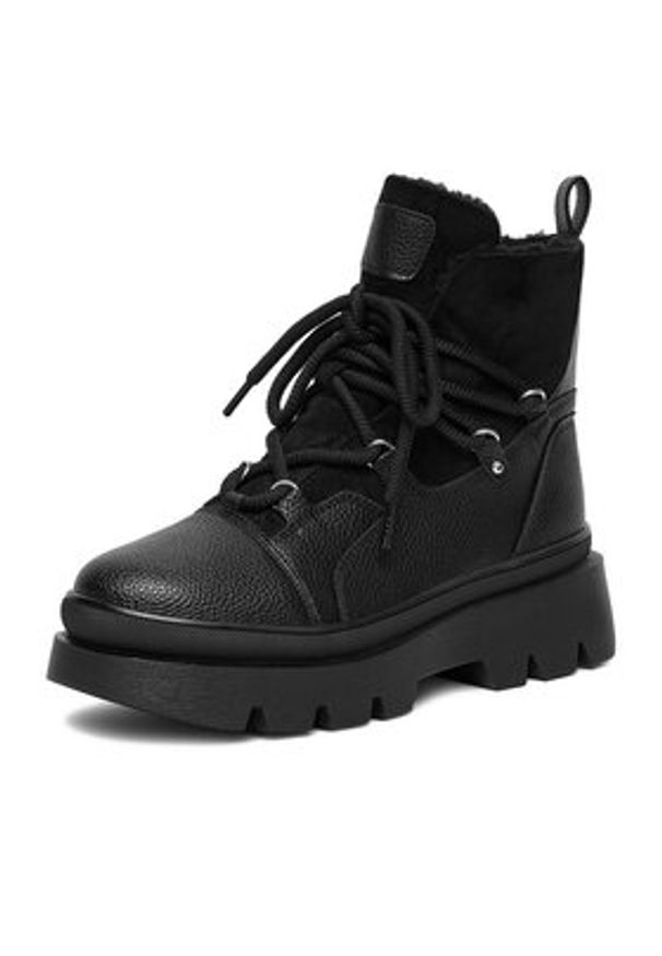 DeeZee Botki 60123-1 Czarny. Kolor: czarny. Materiał: materiał, syntetyk