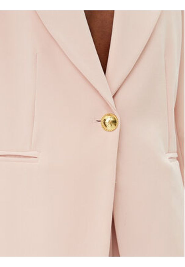 Maryley Marynarka 25EB187/M27/43PY Różowy Regular Fit. Kolor: różowy. Materiał: syntetyk