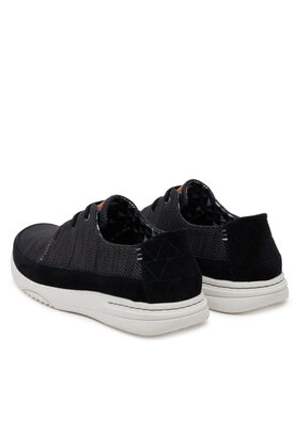 Clarks Sneakersy Easeway Lace 26181368 Czarny. Kolor: czarny. Materiał: materiał