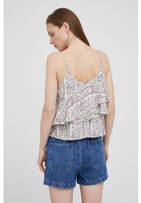 Pepe Jeans bluzka JENNY damska w kwiaty. Materiał: tkanina. Długość rękawa: na ramiączkach. Wzór: kwiaty #5