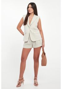 Twinset Milano - Kamizelka damska lniana TWINSET. Materiał: len #2