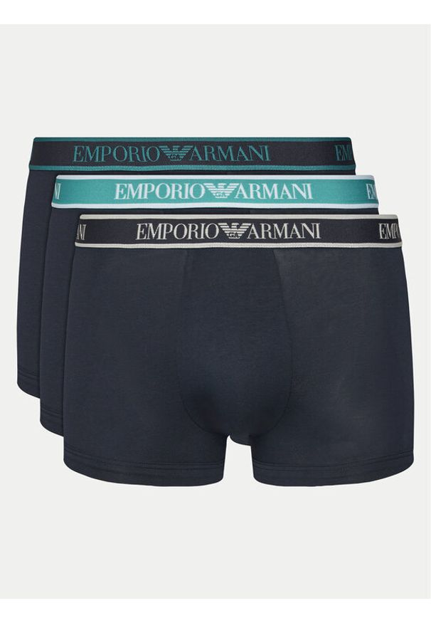 Emporio Armani Underwear Komplet 3 par bokserek EM000259 AF10779 MB139 Granatowy. Kolor: niebieski. Materiał: bawełna