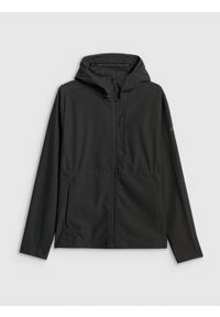 4f - 4F Kurtka softshell wiatroodporna membrana 8000 męska - czarna 3XL. Kolor: czarny. Materiał: softshell. Wzór: gładki #1