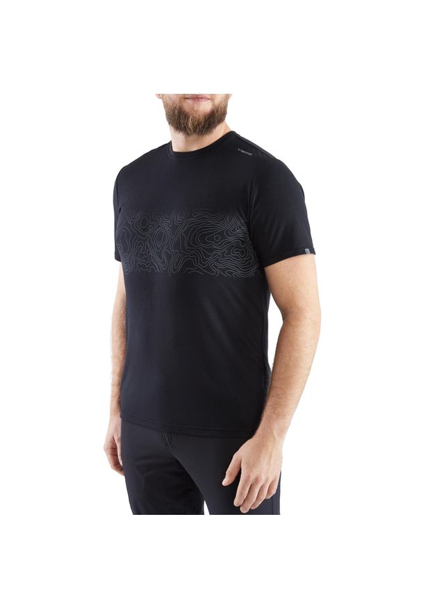 Viking - T-shirt męski VIKING Lenta Bamboo Light. Kolor: czarny. Sport: turystyka piesza