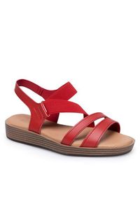 Lasocki Sandały WFA2720-4Z Czerwony. Kolor: czerwony. Materiał: materiał
