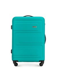 Wittchen - Średnia walizka z ABS-u tłoczona. Kolor: turkusowy. Materiał: guma. Wzór: geometria. Styl: klasyczny #1