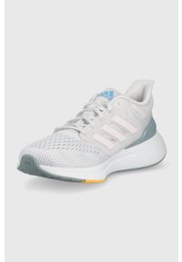 Adidas - adidas buty EQ21 Run kolor szary. Nosek buta: okrągły. Zapięcie: sznurówki. Kolor: szary. Materiał: guma. Sport: bieganie #5
