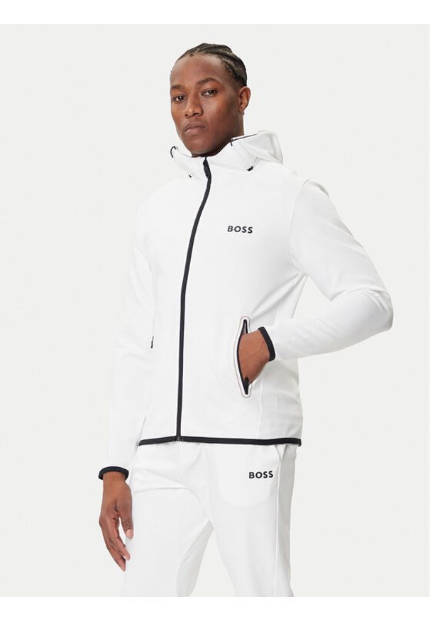 BOSS Bluza Sicon 50542948 Biały Regular Fit. Kolor: biały. Materiał: syntetyk