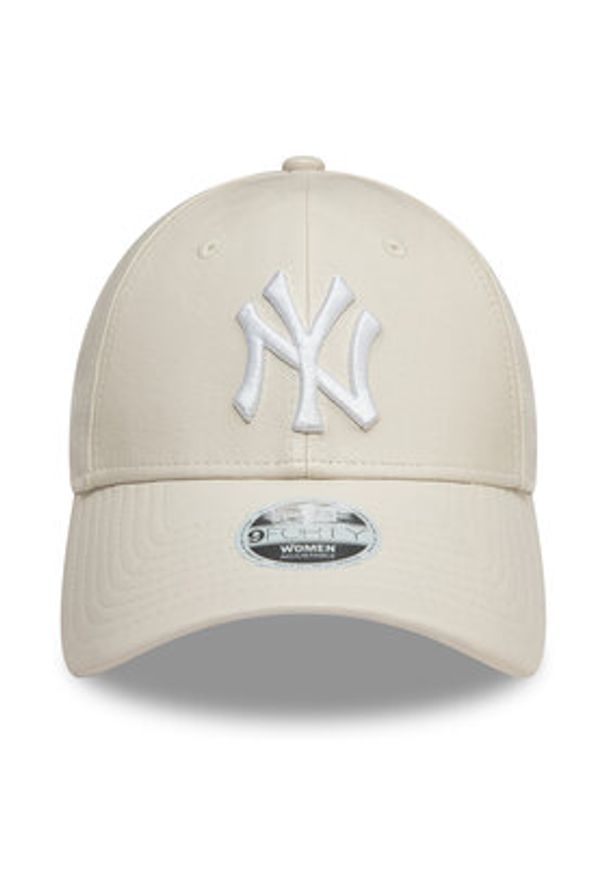 New Era Czapka z daszkiem New York Yankees Crinkled Pu 9Forty 60595393 Écru. Materiał: materiał, bawełna